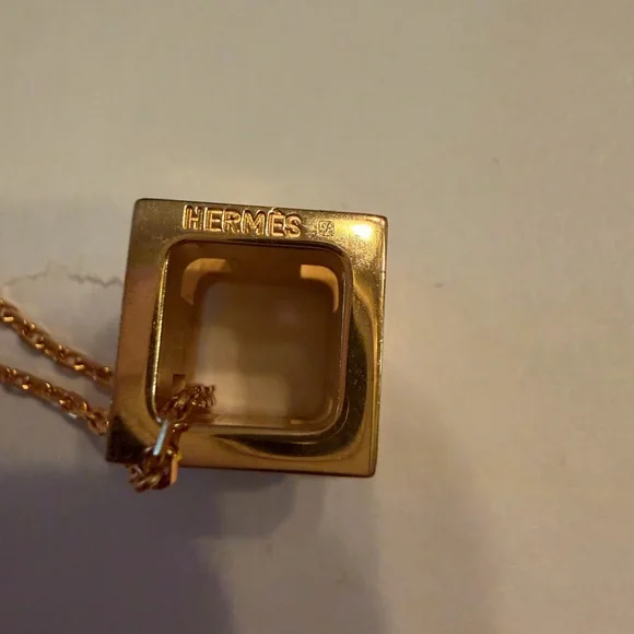 Authentic Cage d'h Hermes Pendant Necklace - Picture 6 of 10